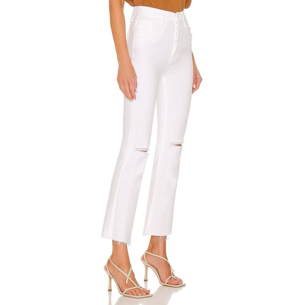 Mother Denim The Tripper Ankle Fray Unfairest of Them All White Jeans Womens 24